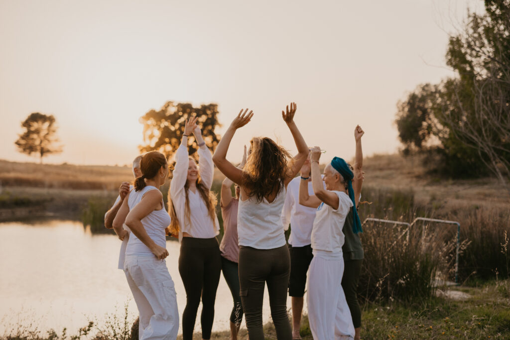 group of people having fun