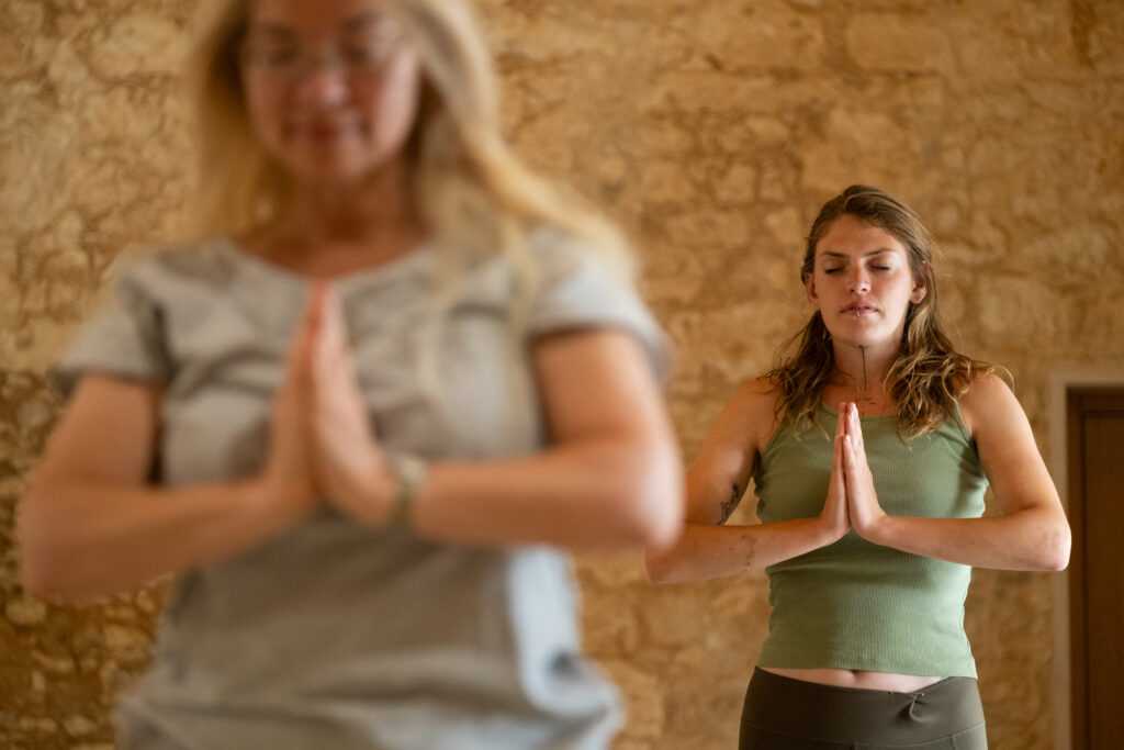 two Woman meditating